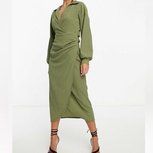 ASOS Olive Green Midi Dress
